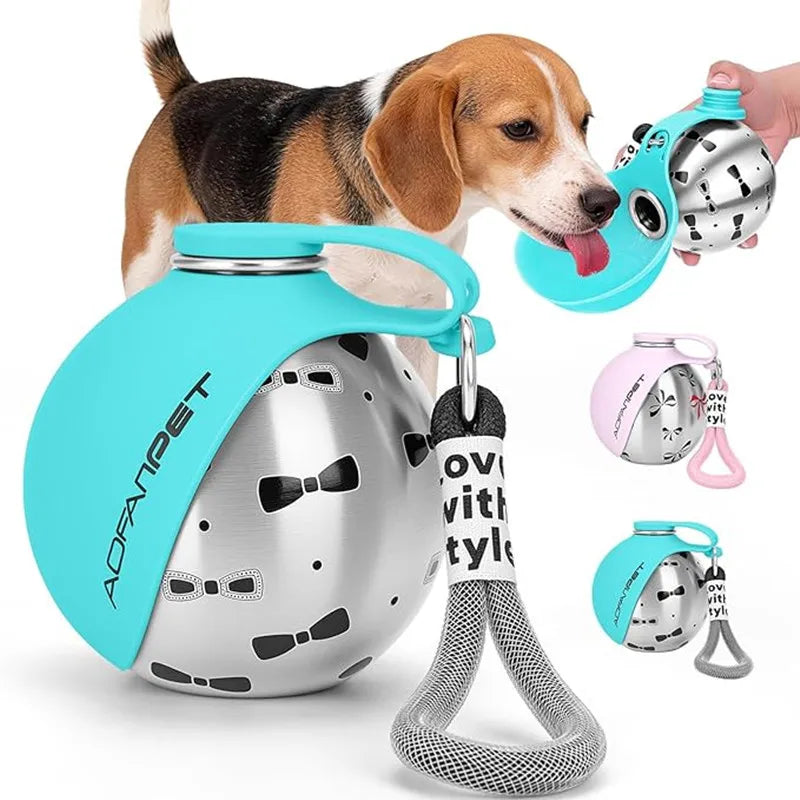 Portable Dog Water Bottle with Bowl | Leak-Proof Travel Bottle for Dogs