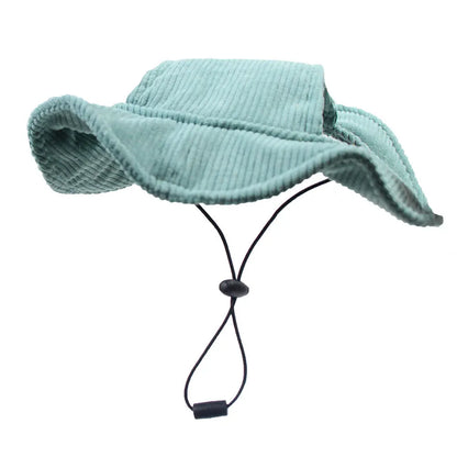 Adjustable Corduroy Dog Hat Cap