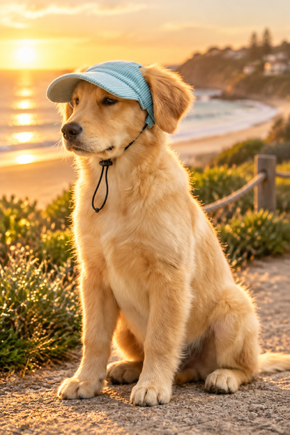 Adjustable Corduroy Dog Hat Cap